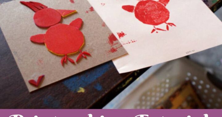 Make Collographs with kids with Moon and Hare Studio