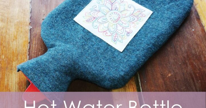 Upcycled Wool Sweater Hot Water Bottle Cozy Tutorial - Moon & Hare Studio