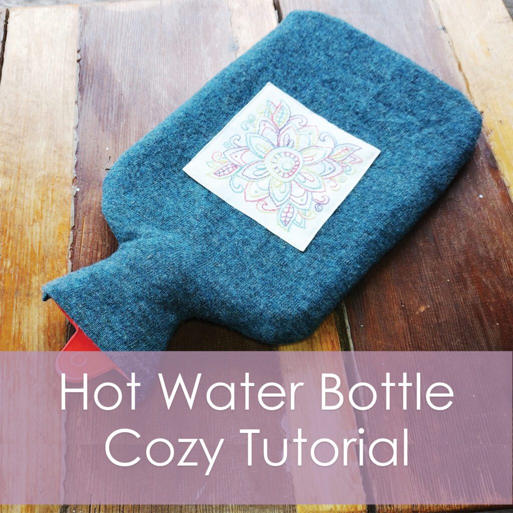 Upcycled Wool Sweater Hot Water Bottle Cozy Tutorial - Moon & Hare Studio
