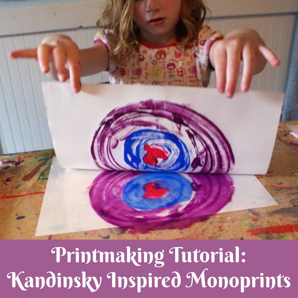 Make Kandinsky inspired monoprints with Moon & Hare Studio
