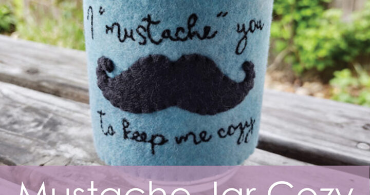 Mustache Jar Cozy Tutorial - from Moon & Hare Studio