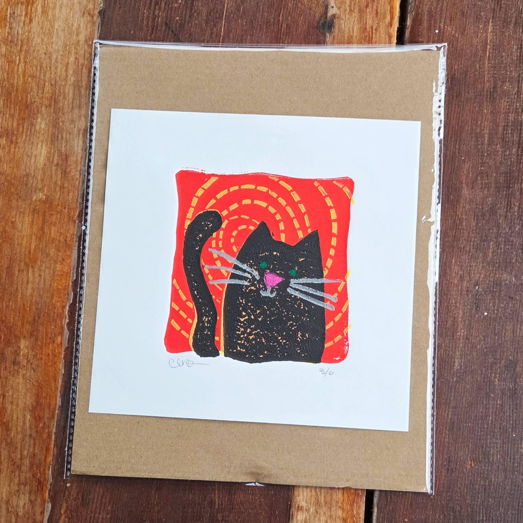 Black cat block print - Image 4