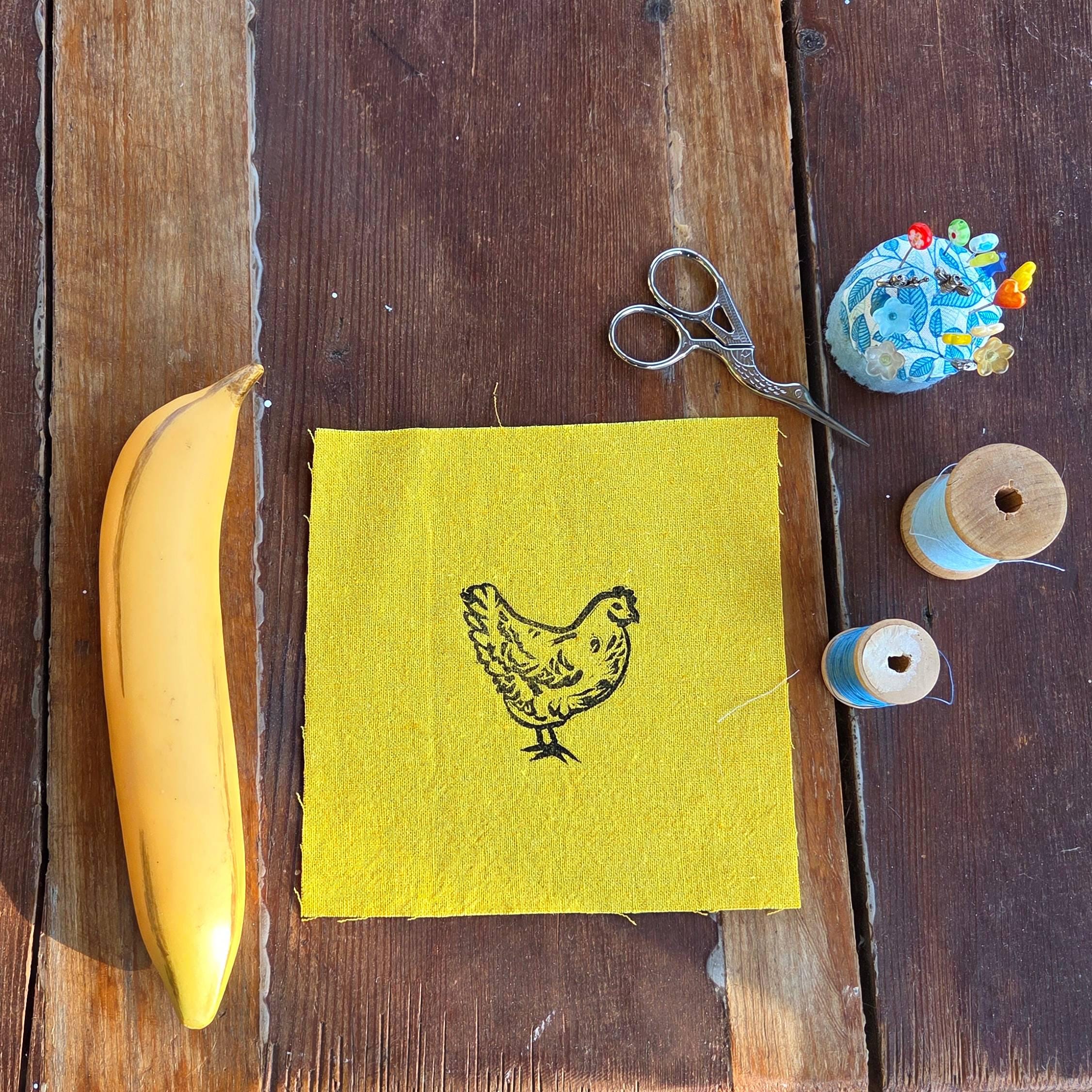 Block Printed Chicken Patch - Image 2