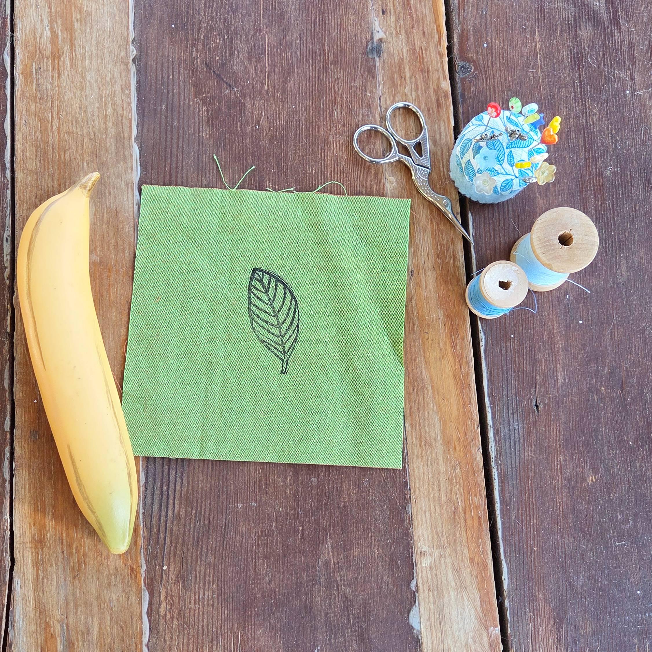 Block Printed Leaf Patch - Image 2