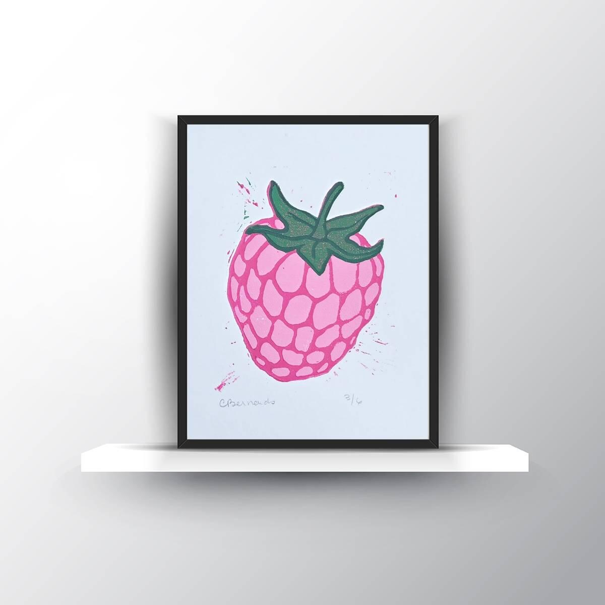 Raspberry Reduction Lino Print - Image 3