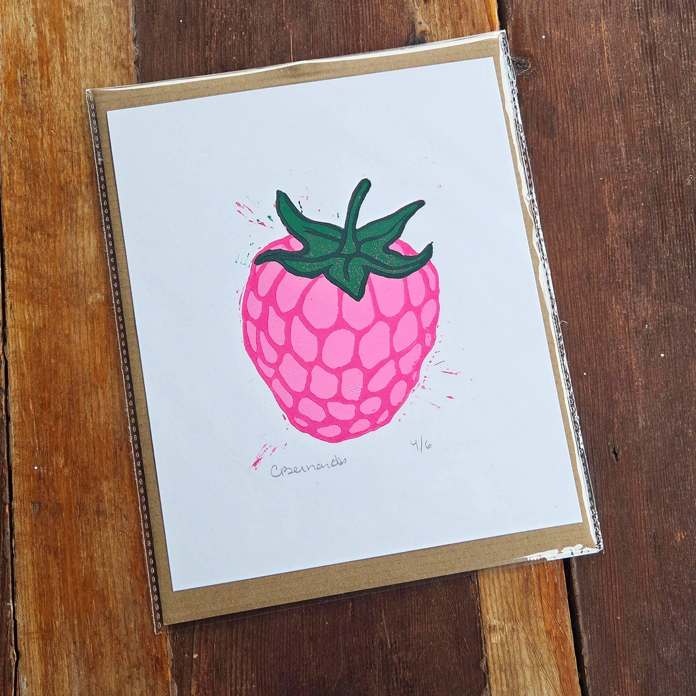 Raspberry Reduction Lino Print - Image 2