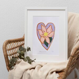 Heart Reduction Lino Print