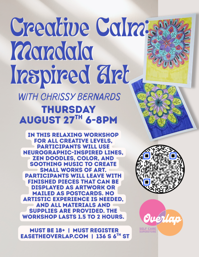 Creative Calm: Mandala Inspired Art - let yourself be guided through the steps of creating a mandala inspired piece of art and let your mind relax