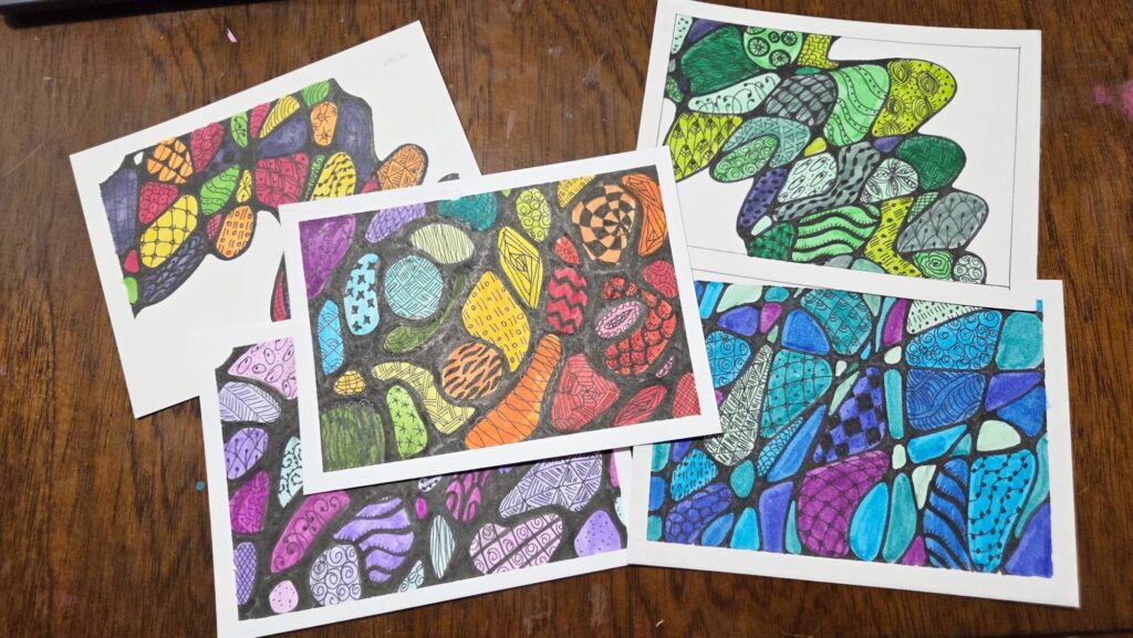 Medititative Art Workshop - neurographics and zein doodles